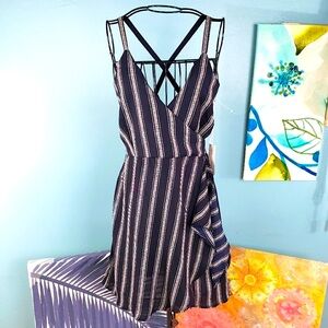 NWOT | Truth NYC | Striped Wrap Dress
